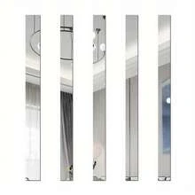 20pcs, Modern Minimalist Strip Shaped Mirror Wall Sticker, Acrylic Mirror Wall Sticker Self-Adhesive Acrylic Mirrors, Used For Home Decoration Wall Decor - Multicolor - View 7