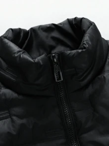 Chaleco cortavientos ligero y casual con bolsillo con cremallera y cuello alto - Chaqueta sin mangas para exteriores, adecuado para actividades al aire libre y uso diario, chaleco casual de unicolor con cuello alto