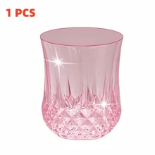 3 piezas de vasos de vino sin tallo irrompibles de color rosa, vasos reutilizables de color rosa vintage para whisky, cerveza, jugo, bebidas, cócteles