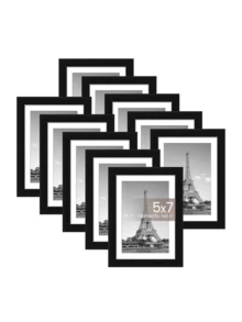1PC Black Picture Frame, Beautify Your Memory With A Versatile Black Picture Frame - Wall And Desk Decor! Hanging, Table Stand, Available In A Variety Of Sizes, Suitable For 12x16in, 11x14in, 8x10in, 5x7in, 4x6in Size Photo Paper