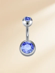 Anillo de ombligo de acero inoxidable con circonita cúbica, joyería de piercing de ombligo, anillo de piercing de ombligo, anillos de ombligo, anillos de ombligo, anillo de piercing de ombligo de 14G 6mm 8mm 10mm 12mm 14mm 16mm 18mm para mujeres y hombres para decoración diaria - Anillo para el ombligo - Ver 8