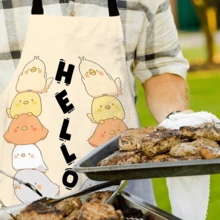 1 Piece Of Customizable Apron, Kitchen Supplies, Essential Furniture, Suitable For Father's Day, Mother's Day, Halloween, Christmas, Christmas Eve, Valentine's Day, Birthdays, Personalized Anniversaries - Upload Text Customization - Bowknot