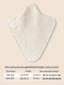 Baby Swaddle Blanket With Heart Pattern - White - View 9