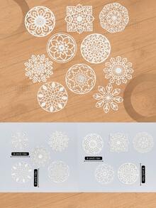 30 قطعة من أوراق الدانتيل الزخرفية القديمة - أوراق قصاصات الزهور والأشكال الهندسية المفرغة، نهاية مطفأة، مناسبة لمجلات الخردة، أعمال DIY، الكولاج وصنع البطاقات، لوازم الحرف اليدوية