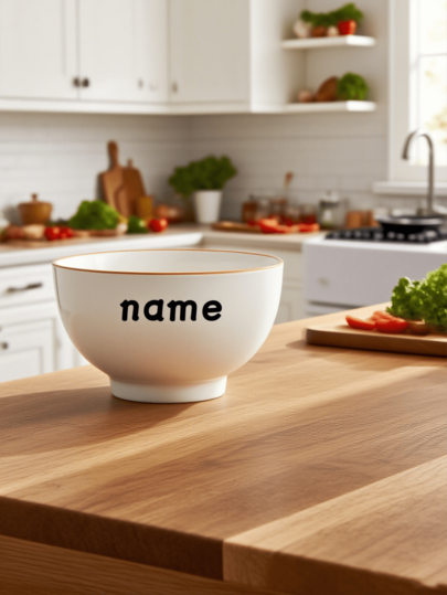 1 Piece Customizable White Porcelain Small Bowl, Simple Chinese Style, Stackable, Dishwasher-, Perfect For Snacks, Desserts, Soups, And Meal Prep. Suitable For Everyday Use With Salads, Pasta, Rice, And Fruit. Also Perfect For Kitchen Decor, Interior Essentials, Christmas Gifts, And School Supplies