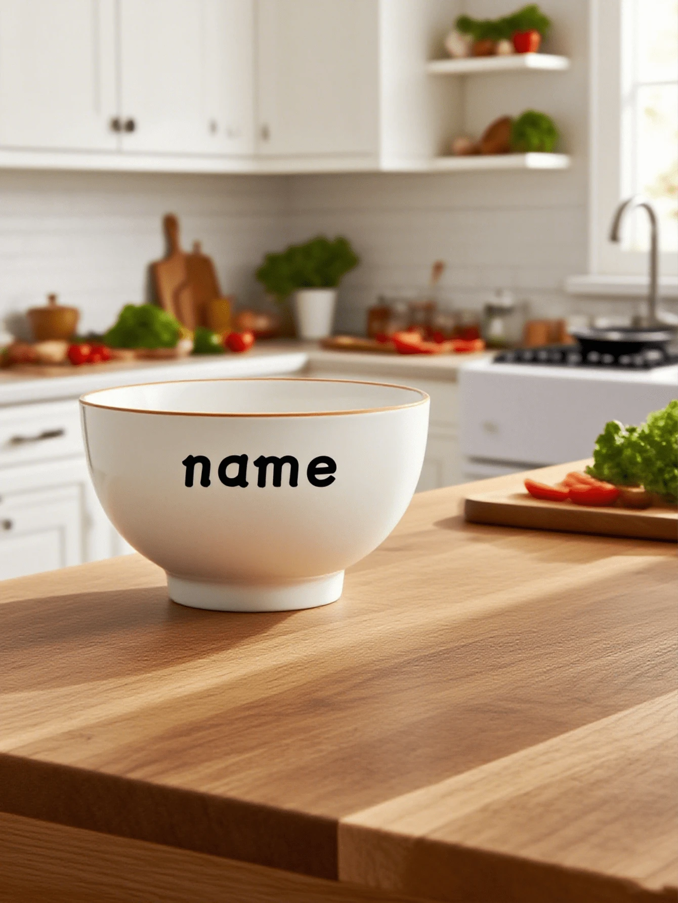 1 pièce Bol en porcelaine blanche personnalisable, style chinois simple, empilable, lavable au lave-vaisselle, parfait pour les collations, les desserts, les soupes et la préparation des repas. Convient pour une utilisation quotidienne avec les salades, les pâtes, le riz et les fruits. Également parfait pour la décoration de cuisine, les essentiels d'intérieur, les cadeaux de Noël et les fournitures scolaires.