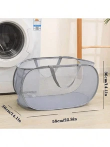 1pc New Foldable Laundry Basket Laundry Basket Foldable Storage Large Capacity Laundry Basket Bathroom Storage Basket Laundry Hamper, Washing Basket Bathroom Organizer, Basket, Storage Basket, Foldable Laundry Basket - Multicolor - View 1