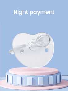 Silicone Pacifier, Liquid Silicone, Thumb-Shaped, Round Head & Flat Head Styles - Clear - View 11