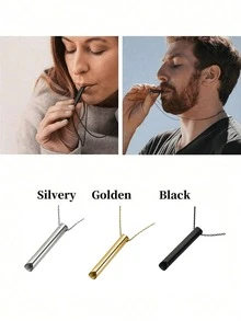 Naszyjnik oddechowy 1 szt., redukujący lęk i stres, bez gwizdka, urządzenie uspokajające Calmigo do medytacji, narzędzie do głębokiego oddychania i uważności