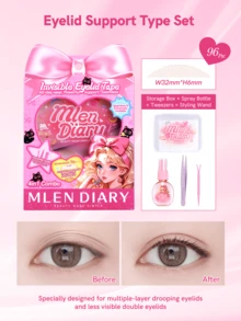 Mlen Diary Double Eyelid Tape , 96Pcs Olive Shape Invisible Eyelid Tape With Tools, Waterproof Long-Lasting Eyelid Lifter Strips For Creating Double Eyelids In Drooping And Asymmetrical Eye Shapes,Cheap,Stocking Stuffers,Makeup,Makeup Tools,Cheap Stuff,Gifts,Gifts For Women,Christmas Gifts - Apricot - View 9