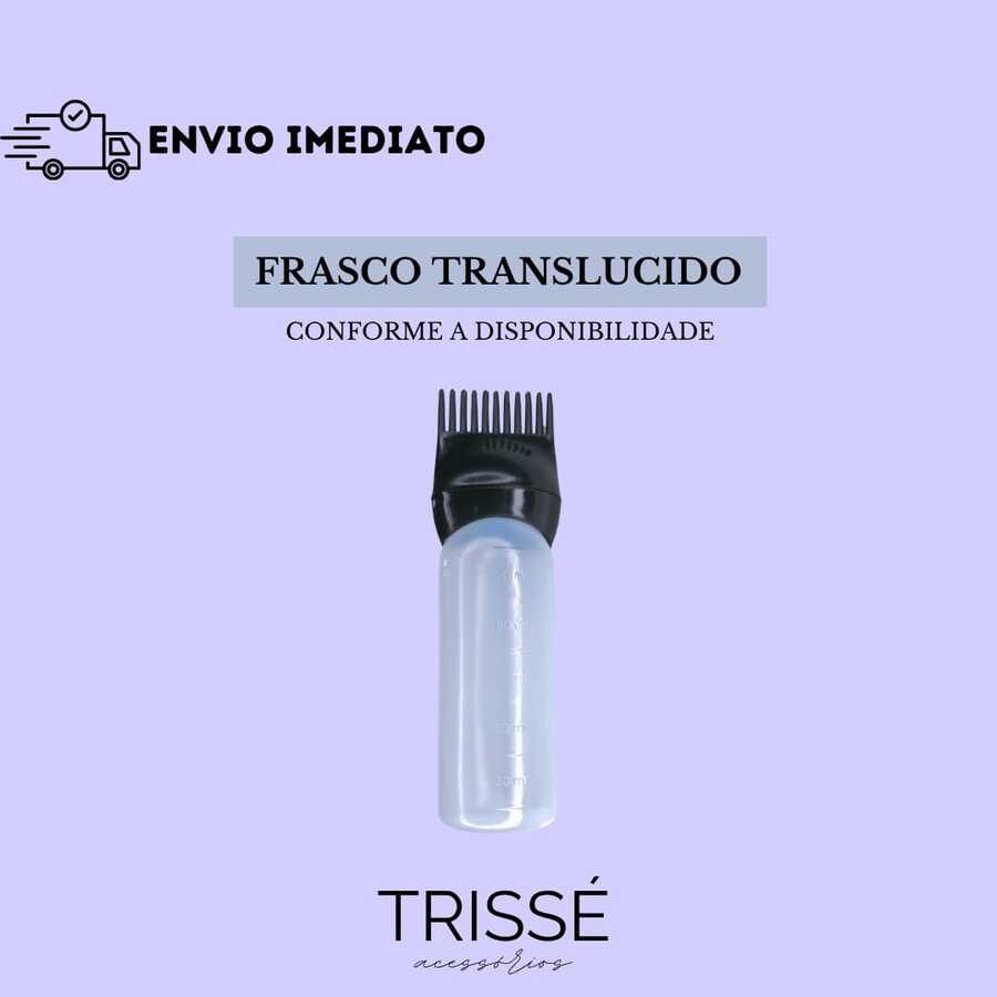Aplicafácil frasco aplicador de química tintura creme óleo para cabelo uso doméstico e profissional(Preto - Bico Preto)