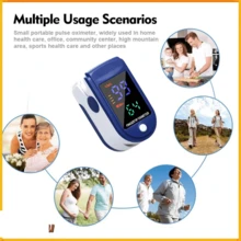 Oximetro Digital Finger Pulse Oximeter With LED Display, Blood Oxygen ...