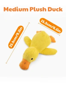 1 pezzo Simpatica bambola di anatra che fa rumore - Giocattolo per cani con suono | Giocattolo confortante a livello emotivo, morbido e rilassante universalmente adatto per gatti e cani | Oggetto di intrattenimento self-entertainment per cani contro la noia, addestramento interattivo, dentizione e pulizia, compagno e intrattenimento per animali domestici, adatto per cani di piccola e media taglia | Accessorio raccomandato dai proprietari di animali domestici come fedele compagno