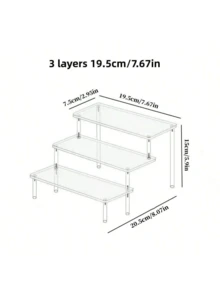 1pc Acrylic Jewelry Display Stand, 1/2/3/4 Tier Jewelry Display Rack, Cosmetic & Perfume Display Stand, Antique Jewelry Display Rack For Displaying Accessories, Jewelry, Perfume, Cosmetics
