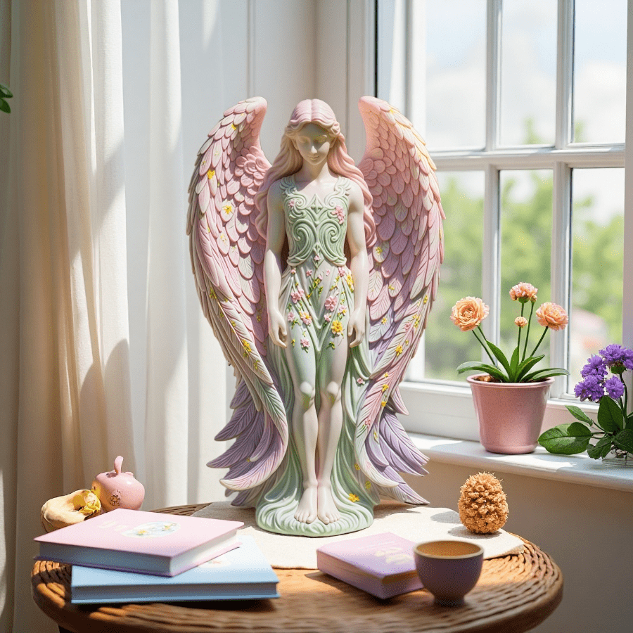 Resin Silicone Molds Floral Feather Elf Silicone Mold-Multi-Functional Epoxy Resin Mold For Candles, Clay & Plaster Crafts Reusable DIY Artware Mold For Wedding Christmas Valentine's Day Decorations