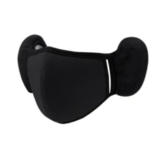 1 buc Mască Unisex de Iarnă, Rezistentă la Vânt (Cu Căști din Fleece pentru Urechi) - Mască de Nas-Gură Respirabilă, Îngroșată, Rezistentă la Praf, cu Jumătate de Față și Căști pentru Urechi, Protecție la Vânt și Frig pentru Ciclism, Mască Respirabilă 3D Unisex la Modă