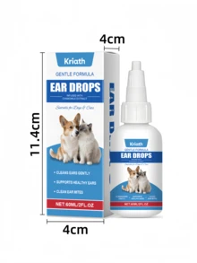 Ohrenpflege-Tropfen für Haustiere, universell für Katzen und Hunde, tägliche Pflege für Haustierohren, reinigende und deodorierende Ohrenpflege-Tropfen
