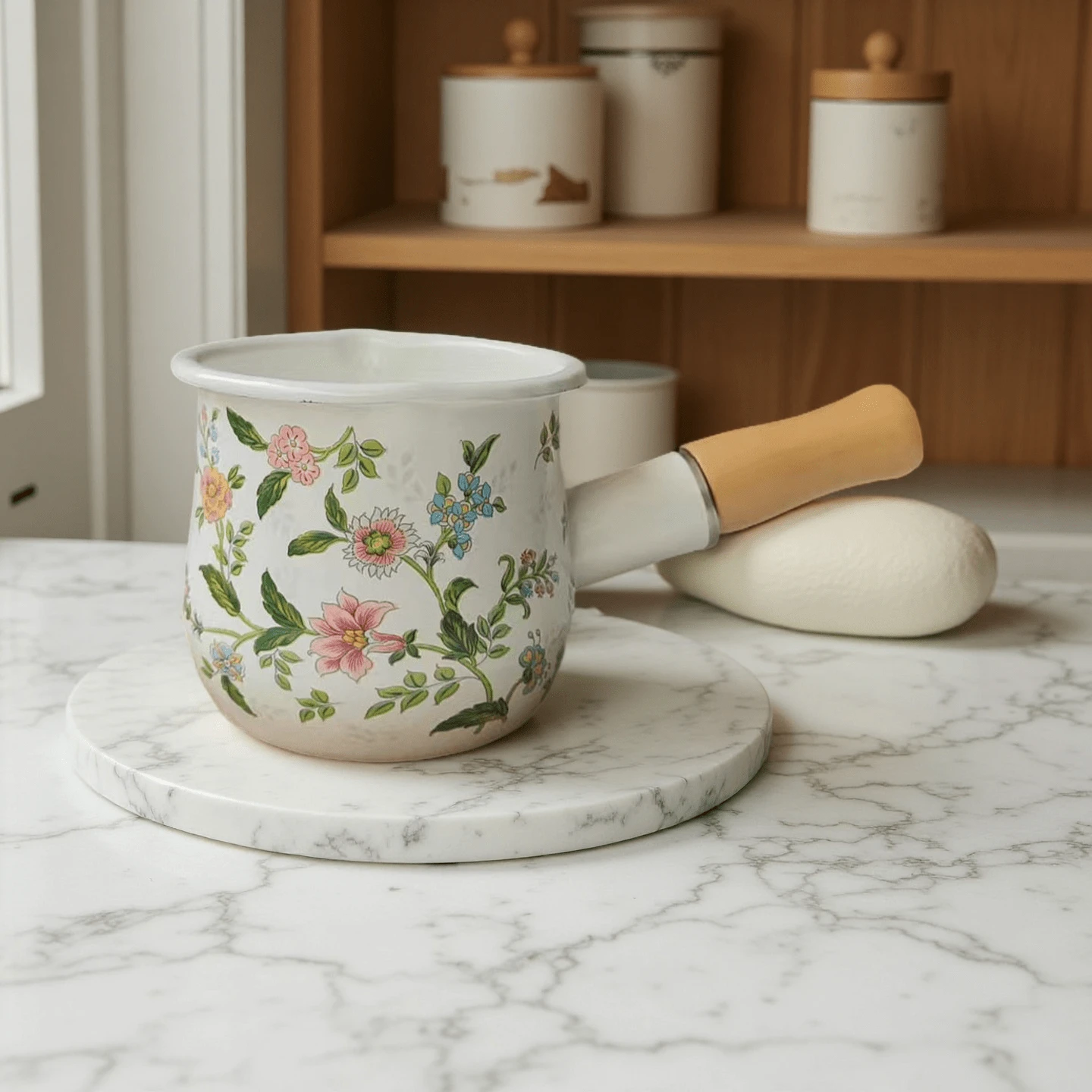 1pc Enamel Milk Pot, 10CM Mini Japanese-Style Butter Pan, Baby Food Pot, Coffee Cup, Can Be Used For Cooking, Simmering Jam, Enamel Mini Double-Spout Single-Handle Milk Pot, Enamel Butter Pan, Single-Handle Baby Food Pot, Japanese-Style Chinese Herbal Medicine Mask Pot, Thickened Mini Milk Pot, Mini Enamel Baking, Heating Butter, Splashing Oil Pot, Baby Food Simmering, Cooking Coffee, Tea, Milk