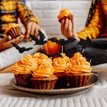 24 Pcs Halloween Cupcake Toppers, Halloween Bat Cake Decorations, Halloween Cupcake Decorations, Black Glitter Bat, Halloween Cupcake Picks For Halloween Theme Party, Bat Birthday For Halloween,Christmas Event & Party Supplies