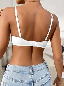 3pcs Solid Color Mesh Underwire Bra Set, Sexy Comfortable Lift Camisole Bra, Women's Lingerie - Multicolor - View 9