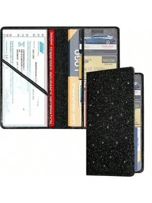 Car Registration And Insurance Card Holder, Vehicle License Document Glove Box Compartment Organizer, Interior Car Accessories For Women Men Teens,Waterproof Car Document Holder For Cards, Driver License - 彩色 - 查看 14