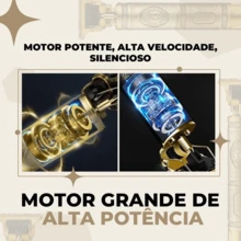 Máquina de Corte Barbeador Depilador Intimo Acabamento Profissional Com VisorLed Chip Inteligente Anti-Pinch  Alta Autonomia Motor silencioso Lâmina T, - Dourado - Visão 2