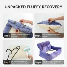 HAZOOWILL Hazowill 小型犬户外旅行汽车增高座椅、汽车旅行座椅、狗床、猫床、宠物垫、可拆卸保暖枕头、二合一狗屋,适用于贵宾犬、吉娃娃、比熊犬 - 彩色 - 查看 10