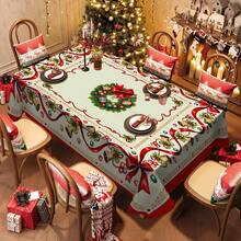 1/20 pièces Nappe thème Noël, cloches, nœuds, motif de baies de Noël. Conception facile à nettoyer, parfaite pour les pique-niques, le camping, les mariages, les anniversaires, les restaurants et les buffets. Décoration d'ambiance de Noël, décorations de Noël