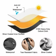 Heavy Duty Mobility Scooter Storage Cover Rain Dust UV Protector Waterproof UK - Black - View 4