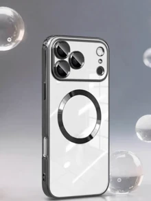 磁性电镀无线充电手机壳适用于 11/12/13/14/15/16 Pro、16 Pro Max 防水防震防摔防刮 - 黑色 - 查看 2