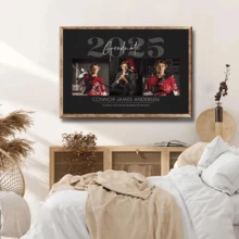 1 peça de impressão em tela personalizada com moldura de madeira de pinho - arte de parede personalizada para quarto, sala de estar, personalização criativa de pôster, arte de parede em tela personalizada, pôsteres para quarto, memórias de viagem personalizadas, moldura opcional