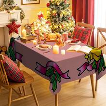 1/20 Stücke Glocken, Weihnachtsbeeren bedruckte Weihnachtstischdecke, waschbar, geeignet für den Familiengebrauch, perfekt für Picknicks, Camping, Hochzeiten, Geburtstage, Restaurants und Buffets - schützen Sie Ihren Schreibtisch, Heimdekoration mit stilvoller Heimdekoration