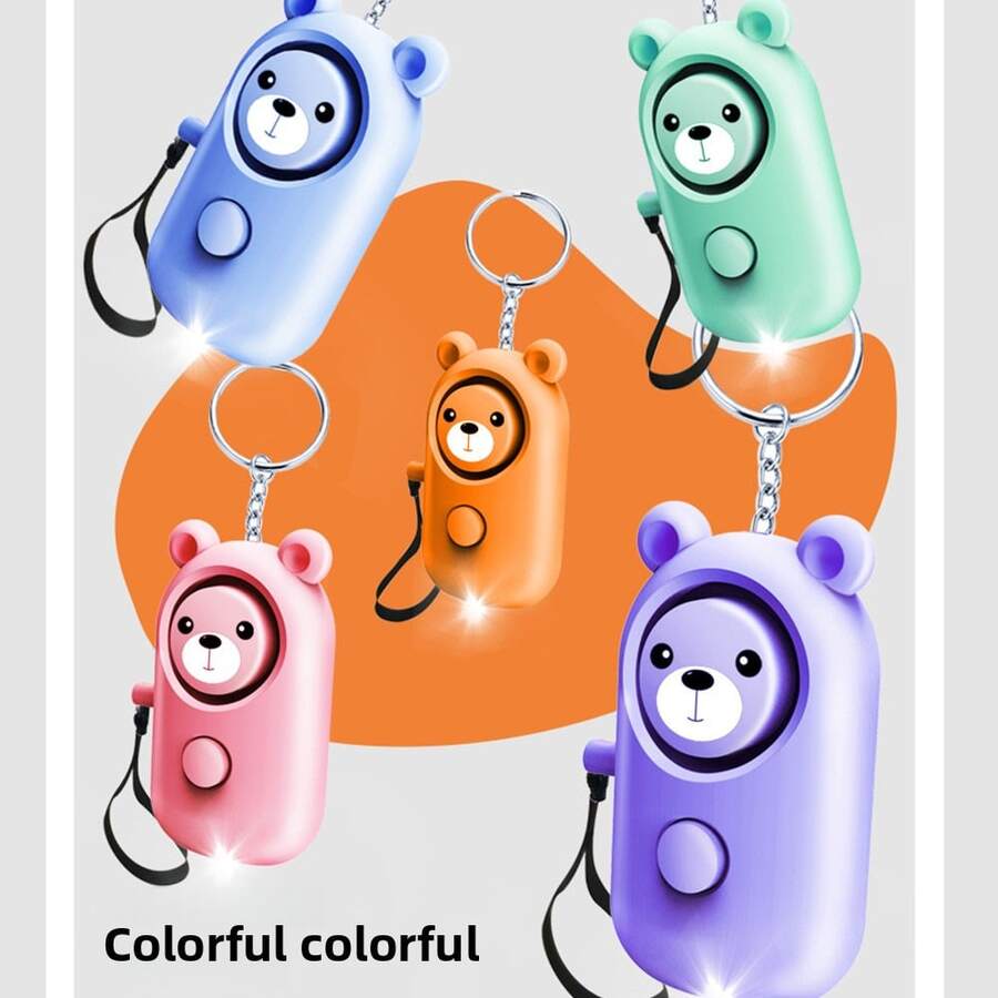 130dB Loud Safety Alarm Keychain] Personal Safety Alarm Keychain For Women - 130dB Loud Siren, Strobe LED Flashlight, Emergency Security Device For Elderly & Men - Multicolor - View 1