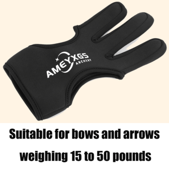1 件射箭手指保护器，3 指手套，适用于传统弓箭狩猎、反曲弓、潜水布指套、竞技运动