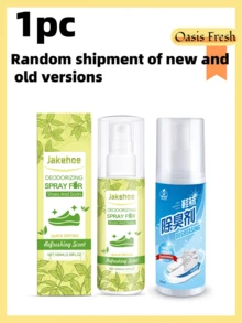 1/2 Stücke Schuh- & Socken Geruchsentferner Spray, entfernt Gerüche, erfrischt Schuhe & Socken, 100ml Flasche, Grüntee Duft, praktische Tagespflege, geeignet für alle