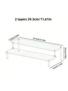 1pc Acrylic Jewelry Display Stand, 1/2/3/4 Tier Jewelry Display Rack, Cosmetic & Perfume Display Stand, Antique Jewelry Display Rack For Displaying Accessories, Jewelry, Perfume, Cosmetics