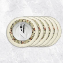 1 pieza Mantel individual con patrón floral de lino con flecos, tapete de mesa de comedor lavable, decoración del hogar, superficie de mesa, posavasos, tapete de cocina y comedor, decoración de fiesta interior y exterior, regalo ideal