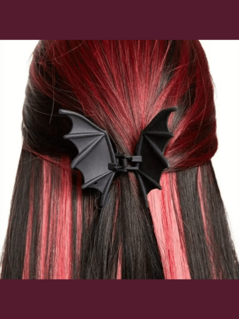 Ny bästsäljande hårspänne i mattsvart metall med fladdermusklo, udda och minimalistisk design för flickor, rolig juldekoration, intressant liten present!