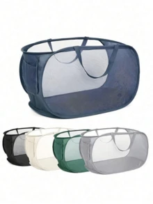 1pc New Foldable Laundry Basket Laundry Basket Foldable Storage Large Capacity Laundry Basket Bathroom Storage Basket Laundry Hamper, Washing Basket Bathroom Organizer, Basket, Storage Basket, Foldable Laundry Basket - Multicolor - View 5