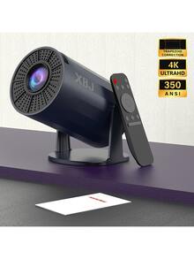 GAWFOLK Proyector XBJ 4K UHD con Android 11 - WiFi 6 de doble banda, 290 lúmenes ANSI, chip Allwinner H713, Bluetooth 5.0, 1280*720P - Proyector portátil para exteriores, esencial para reuniones familiares, noches de cine y presentaciones de oficina