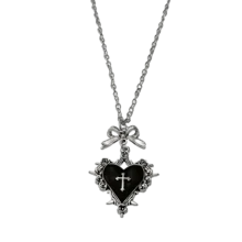 Gothic Style Y2K Necklace With Red, Purple, Black Heart & Thorn Pendant, Stainless Steel Chain, Vintage Dark Aesthetic, Suitable For Women