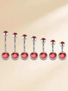 Nhẫn rốn bằng thép không gỉ Cubic Zirconia thời trang Nhẫn xỏ khuyên rốn Trang sức xỏ khuyên rốn Nhẫn rốn Nhẫn rốn Nhẫn rốn Trang sức xỏ khuyên rốn Nhẫn xỏ khuyên rốn 14G 6mm 8mm 10mm 12mm 14mm 16mm 18mm Nhẫn rốn cho nam nữ để trang trí hàng ngày - Vòng rốn - Xem 14