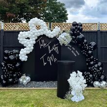 62pcs 5-Inch Black Latex Balloons With Ribbons, For Balloon Wreaths Or Balloon Arches As Party Decorations, Birthday Decorations, Anniversary Party Decorations, Color: 5-Inch Black, Size: 5-Inch - White - View 5