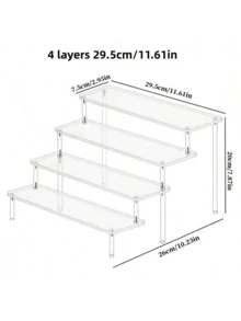 1pc Acrylic Jewelry Display Stand, 1/2/3/4 Tier Jewelry Display Rack, Cosmetic & Perfume Display Stand, Antique Jewelry Display Rack For Displaying Accessories, Jewelry, Perfume, Cosmetics
