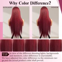 8-34 Inches Burgundy 99J Brazilian Long Straight Wigs 13x4 Lace Front Wig Wine Red Color Straight Wig Pre Plucked 200% Density Straight 13x4 HD Transparent Lace Frontal Glueless Wig Bralizian Virgin Hair Tiny Knots Natural Hairline With Baby Hair Halloween Wigs For Women