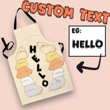 1 Piece Of Customizable Apron, Kitchen Supplies, Essential Furniture, Suitable For Father's Day, Mother's Day, Halloween, Christmas, Christmas Eve, Valentine's Day, Birthdays, Personalized Anniversaries - Upload Text Customization - Bowknot