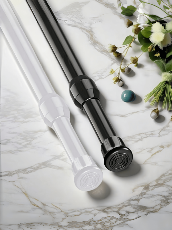 Spring Tension Curtain Rod Spring Tension Rods White Tension Rods Adjustable Spring Rod Extendable Tension Rod For Kitchen, Bathroom, ... Bathroom Decor Christmas Decor