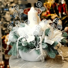 10 piezas de Pinchos con Remolinos Brillantes para Decoración Estacional, Palitos Ornamentales de Plástico con Brillo de Estilo Glamoroso para Árbol de Navidad, Decoración de Fiesta Festiva y Acentos de Habitación, Versátil para Acción de Gracias, Año Nuevo, San Valentín