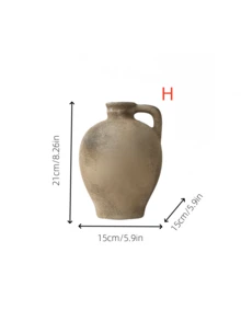 1 Peça de Azulejo Cerâmico Antigo de Pizza com Estilo Curto e Robusto, Adequado para Decoração de Arte de Hospedagem Estilo Japonês, Decoração de Vaso, Arranjo de Flores Internas de Fazenda Rural, Belo Vaso de Entrada Decoração de Atmosfera