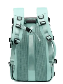 Large Multifunctional Travel Backpack, Waterproof, With Nylon Strap And USB. - 黑色 - 查看 8